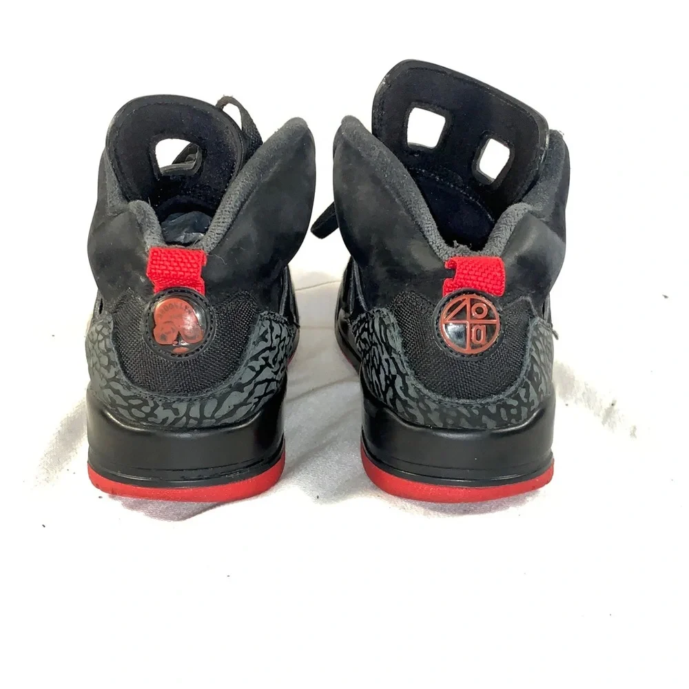 Men’s Air Jordan Spizike ‘Anthracite’ Black and Red High-Top Sneakers